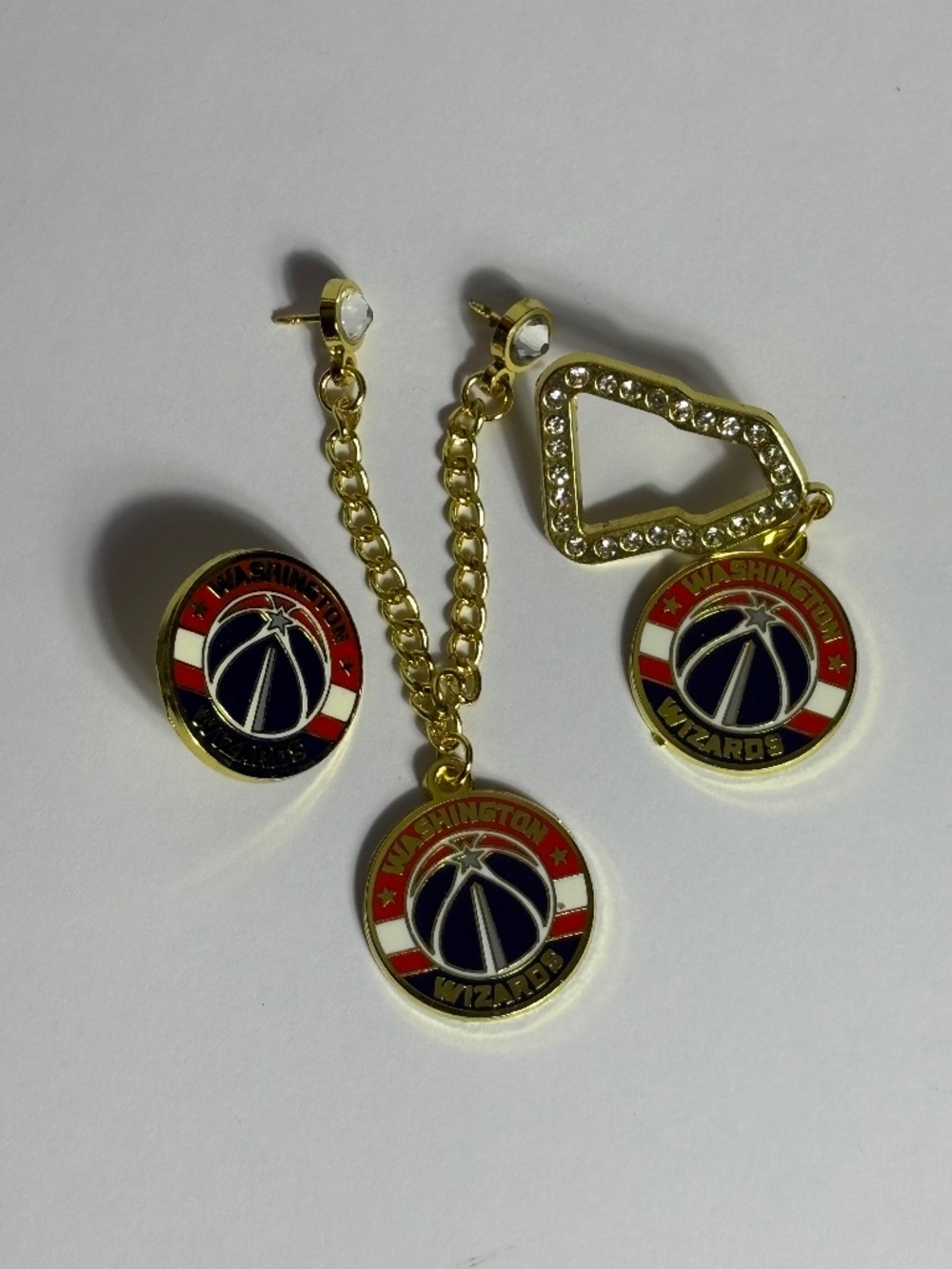 3 New Era Washington Wizards Frame Chain Hat Pin Bundle Gold Pins Hats Hatpin
